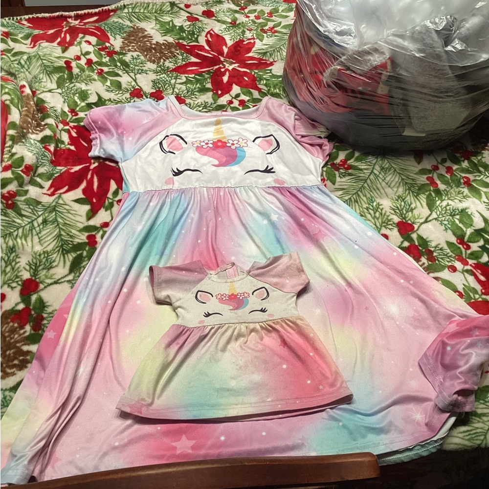 Unicorn Rainbow Dress Set
